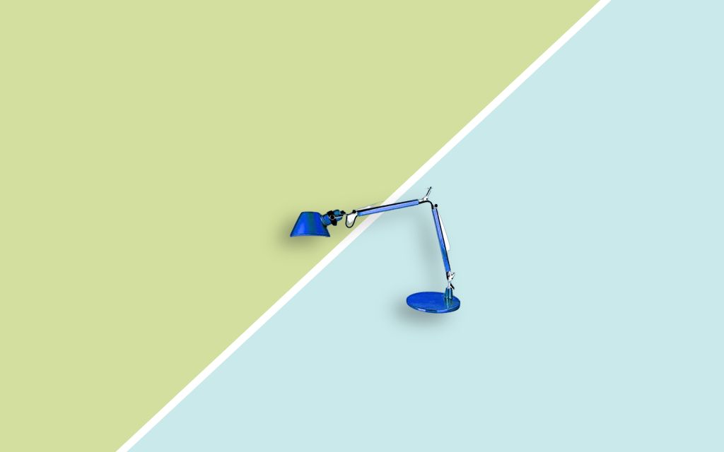 Lámpara de Mesa Azul